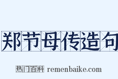 郑节母传造句是什么意思的图片